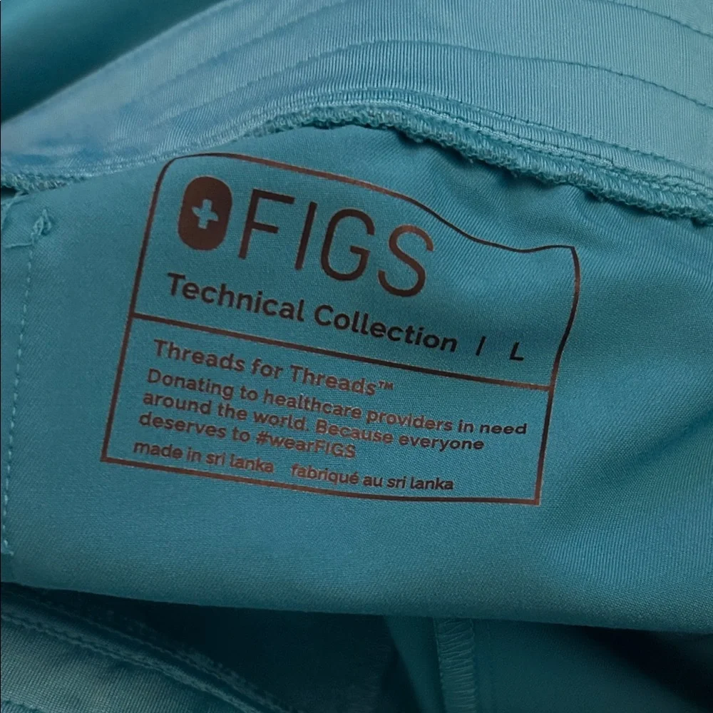 Figs Teal Zamora Jogger Scrub Pants size L - Picture 7 of 7